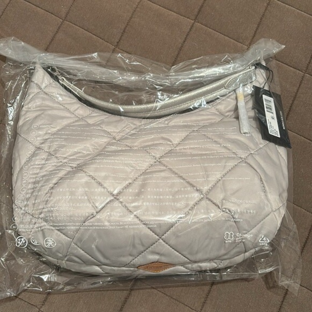 MZ Wallace Quilted Madison Shoulder Bag Frost - Picture 4 of 9